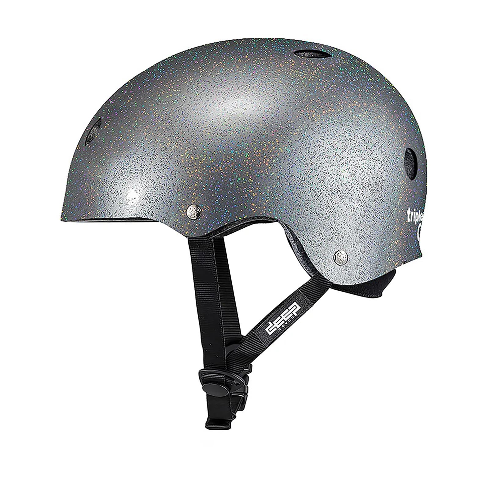 Triple 8 Deep Cover Helmet / Silver Glitter