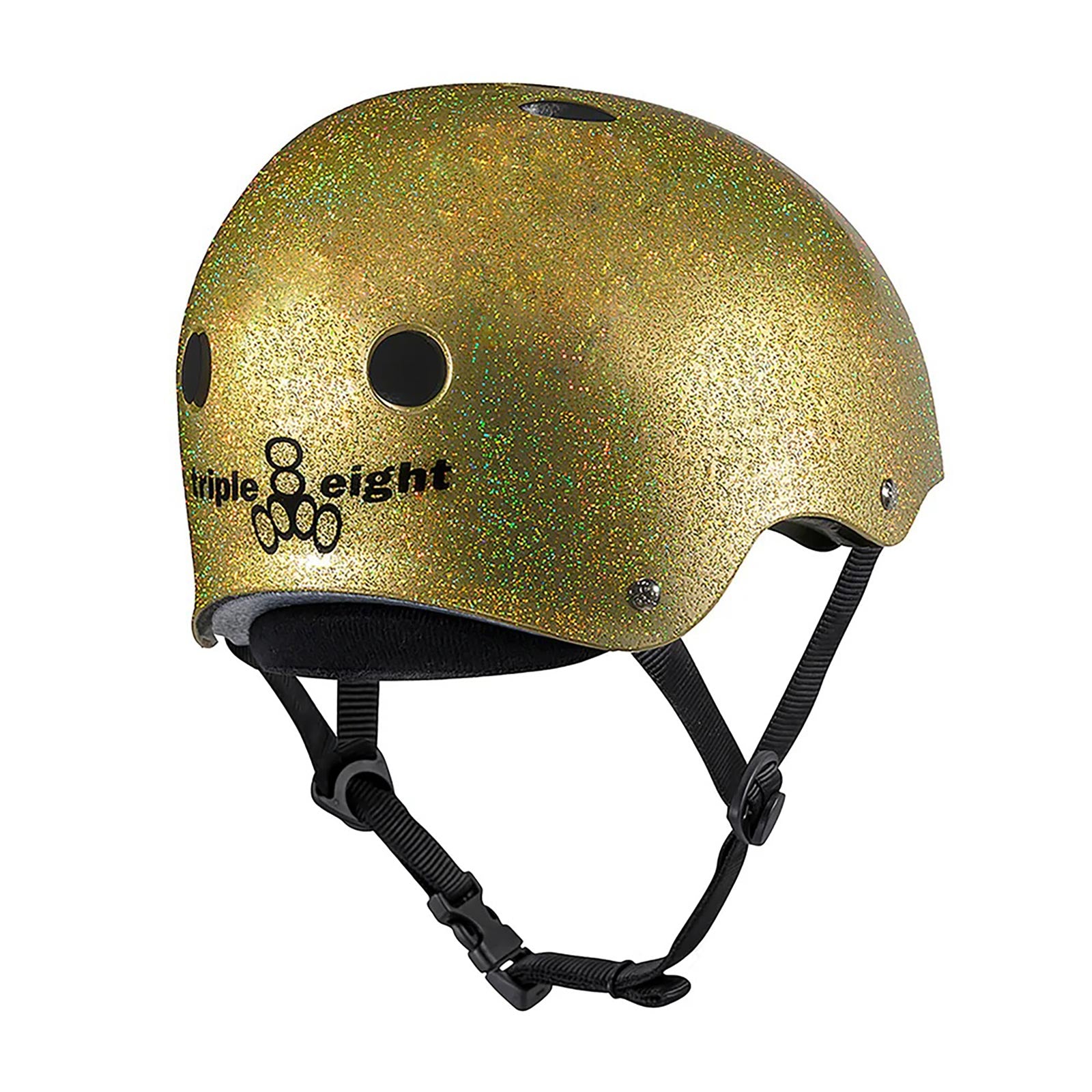 Triple 8 Deep Cover Helmet / Gold Glitter