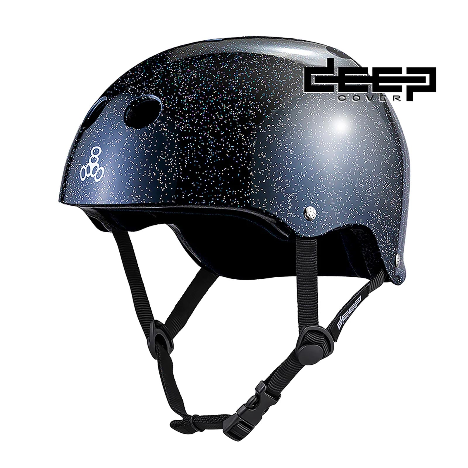 Triple 8 Deep Cover Helmet / Black Glitter