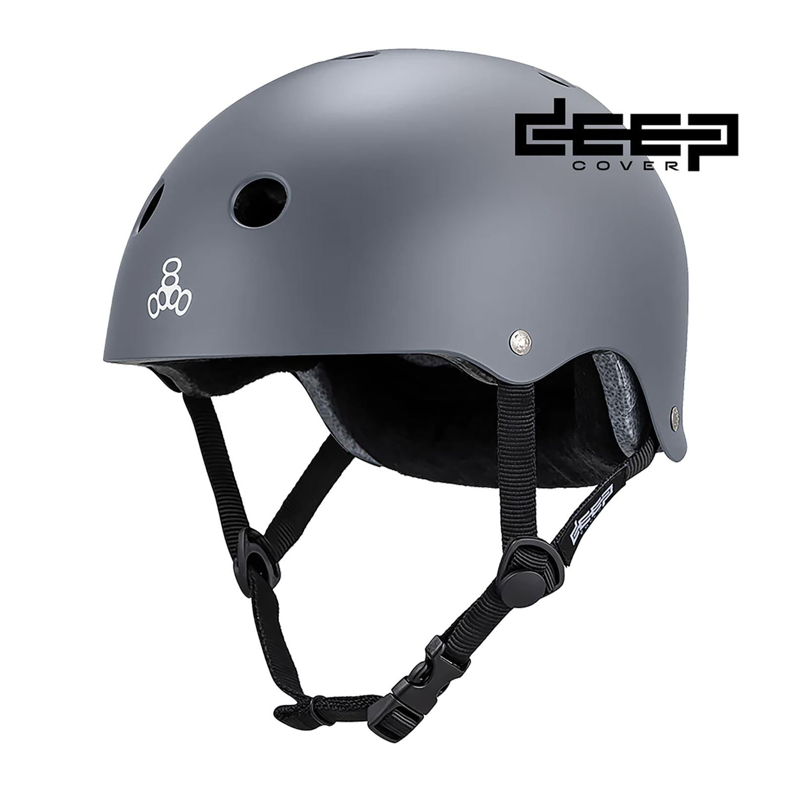 Triple 8 Deep Cover Helmet / Gray Matte