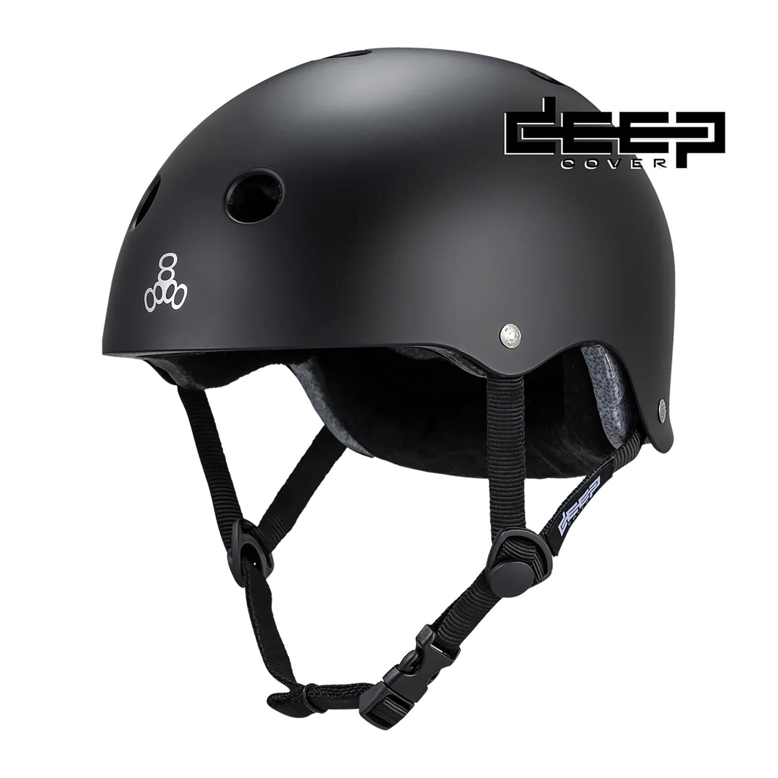 Triple 8 Deep Cover Helmet / Black Matte