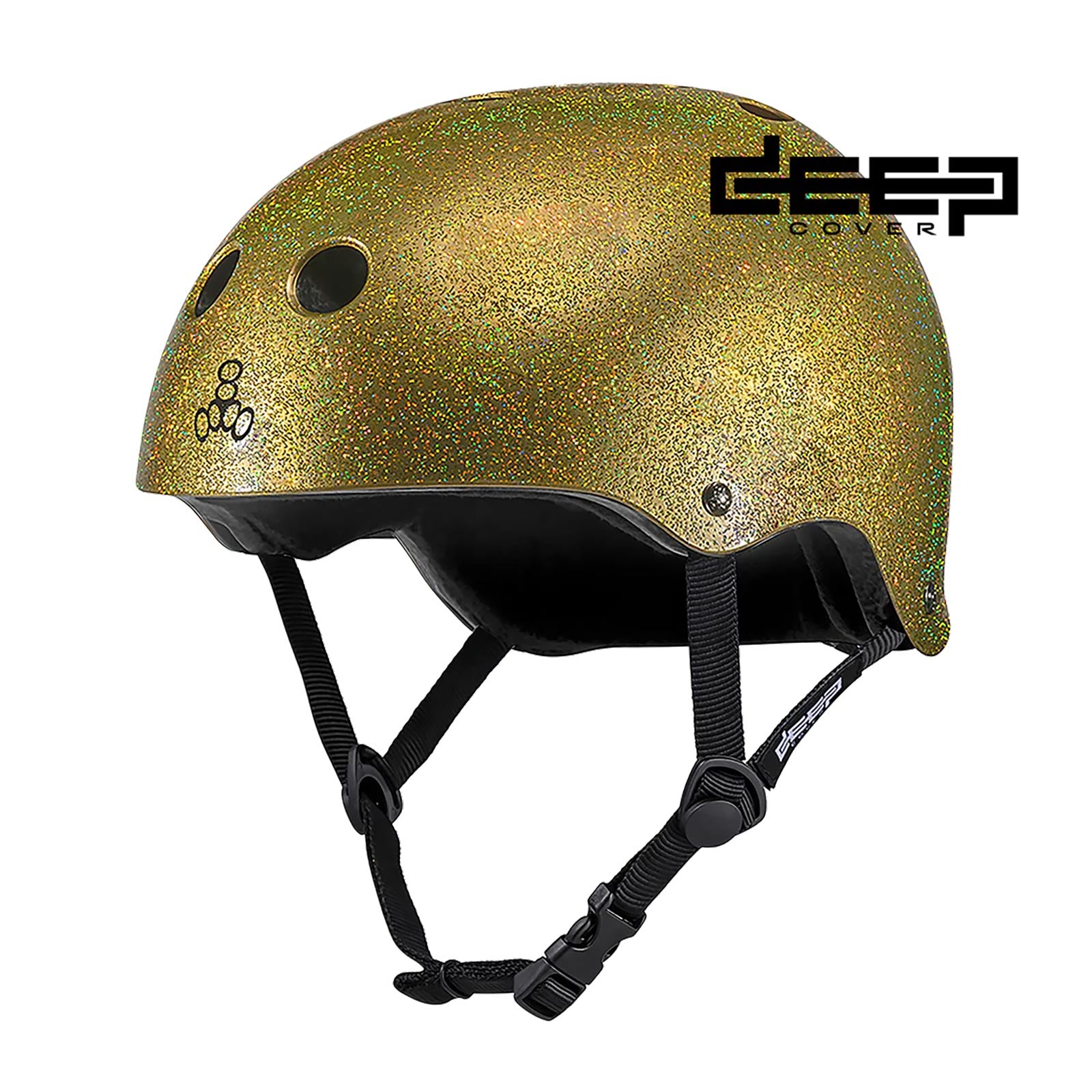 Triple 8 Deep Cover Helmet / Gold Glitter