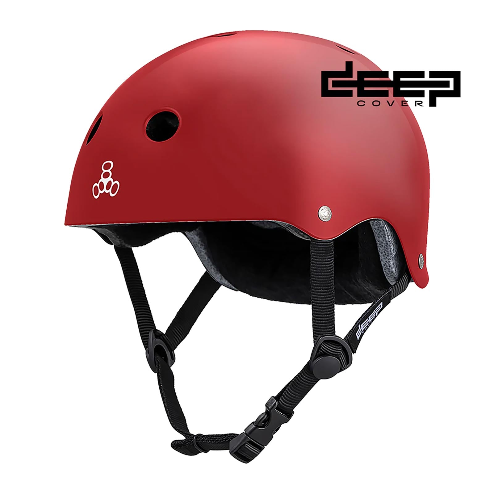 Triple 8 Deep Cover Helmet / Scarlet Red Glossy