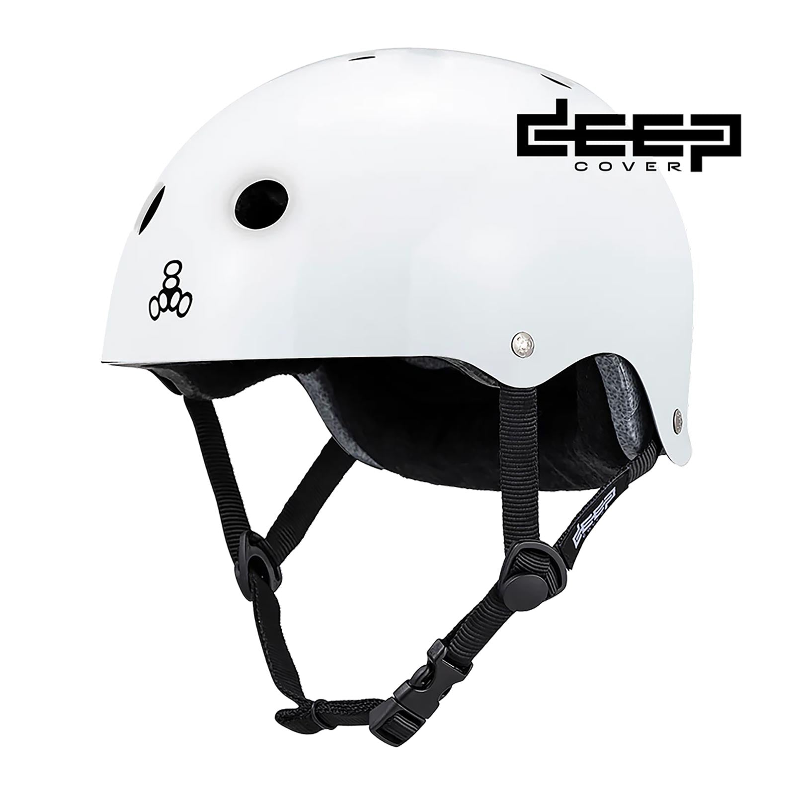 Triple 8 Deep Cover Helmet / White Glossy