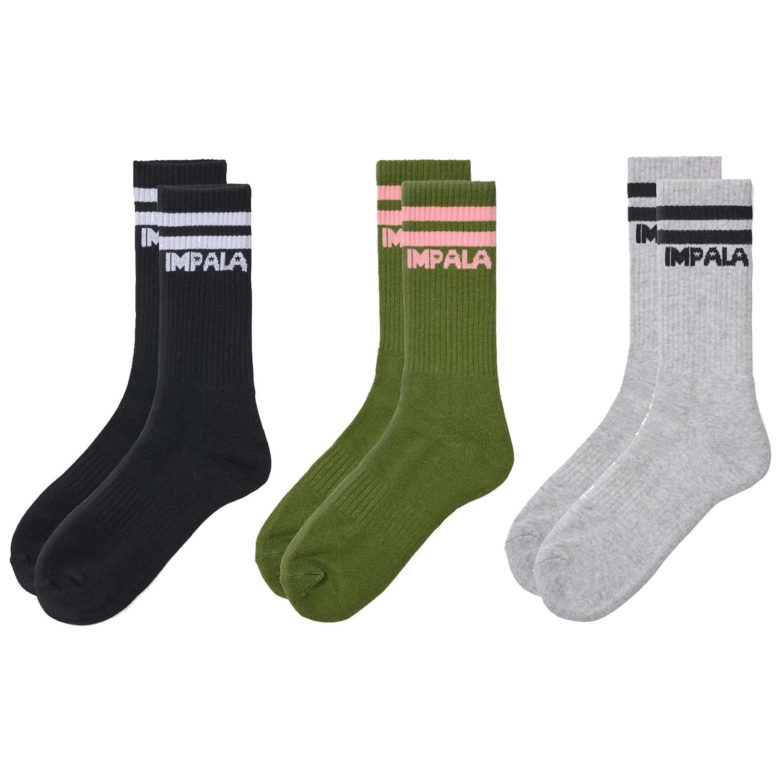 Impala Stripe Socks (3 Pack) / Camo