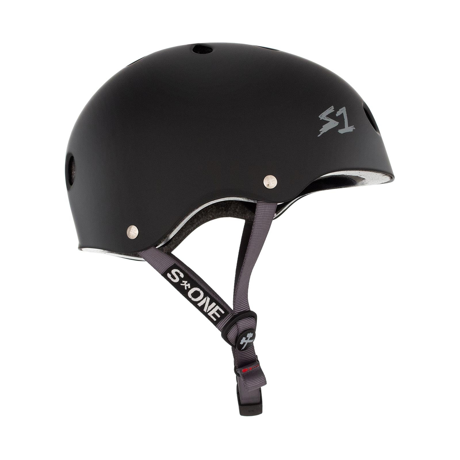 S1 Lifer Helmet (Certified) / Black Matte (Grey Straps)