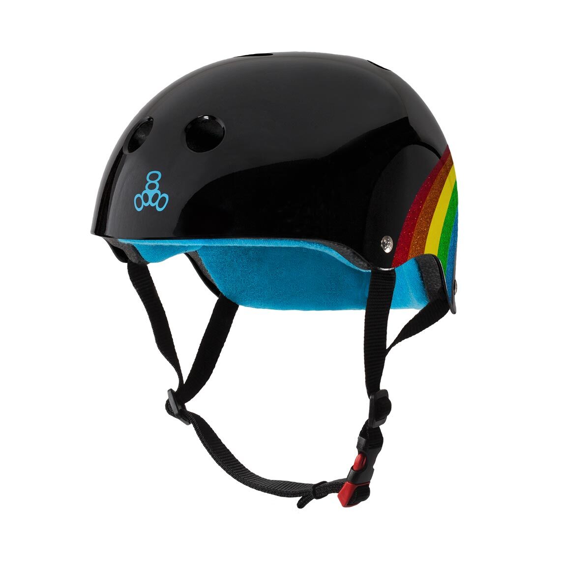 Triple 8 Sweatsaver Helmet (Certified) / Rainbow Sparkle Black / XS/S