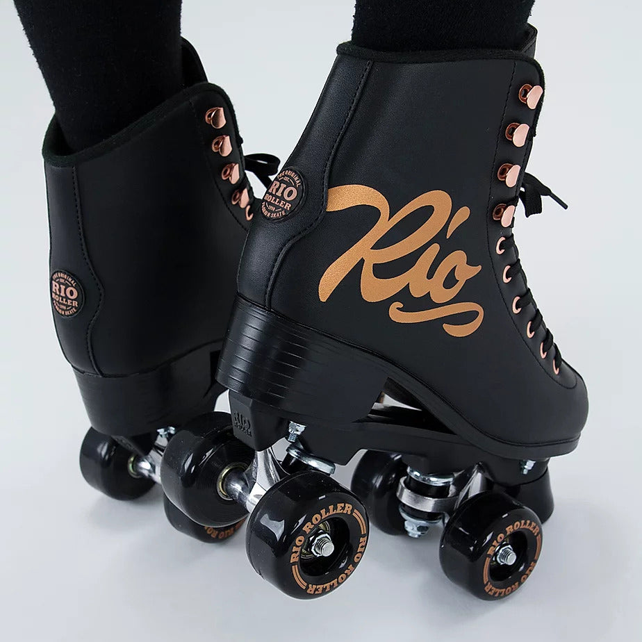 Rio Roller Script Skates / Rose Black