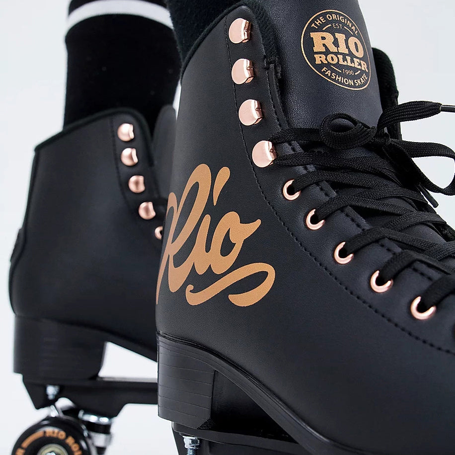 Rio Roller Script Skates / Rose Black