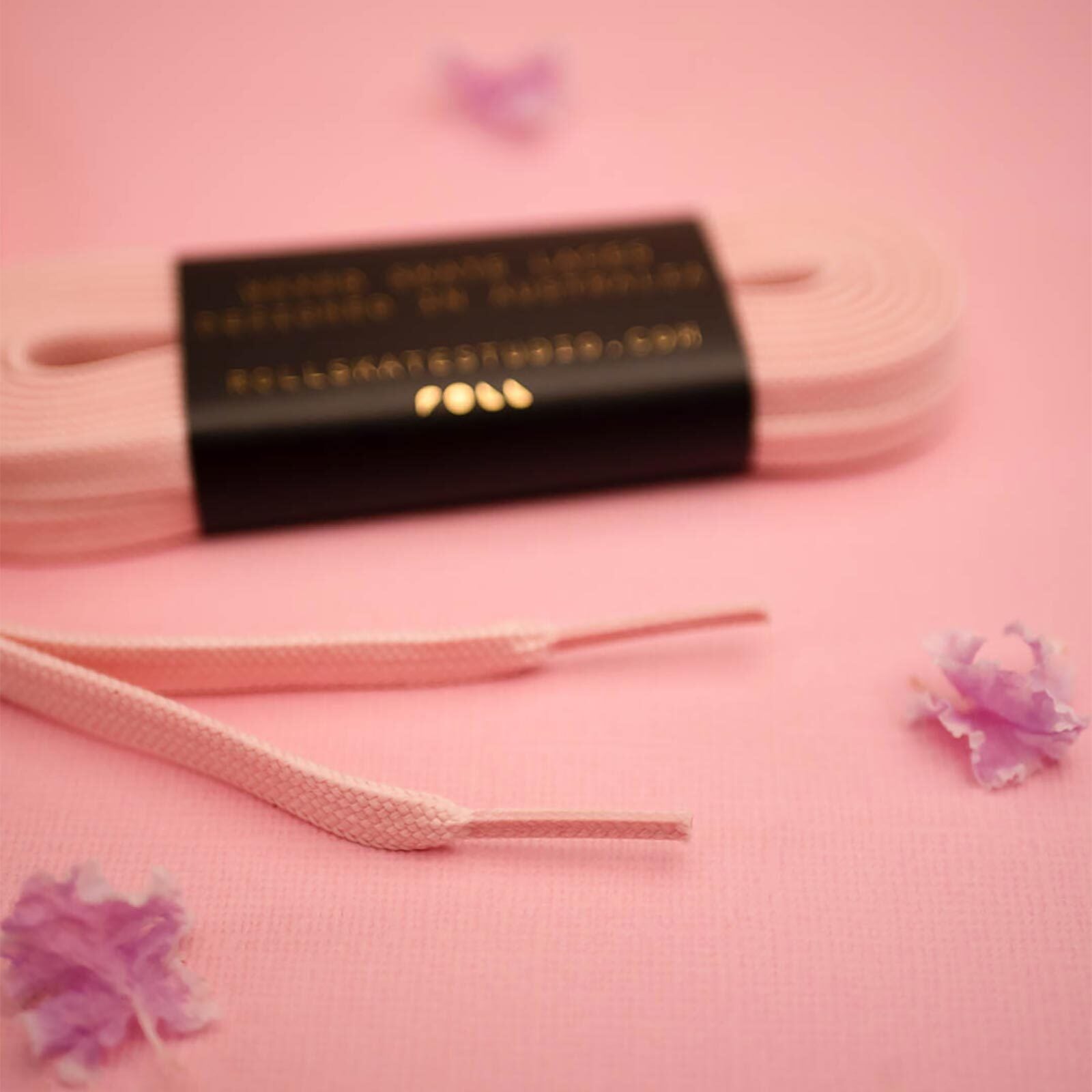 Roll Waxed Skate Laces / Pastel Pink