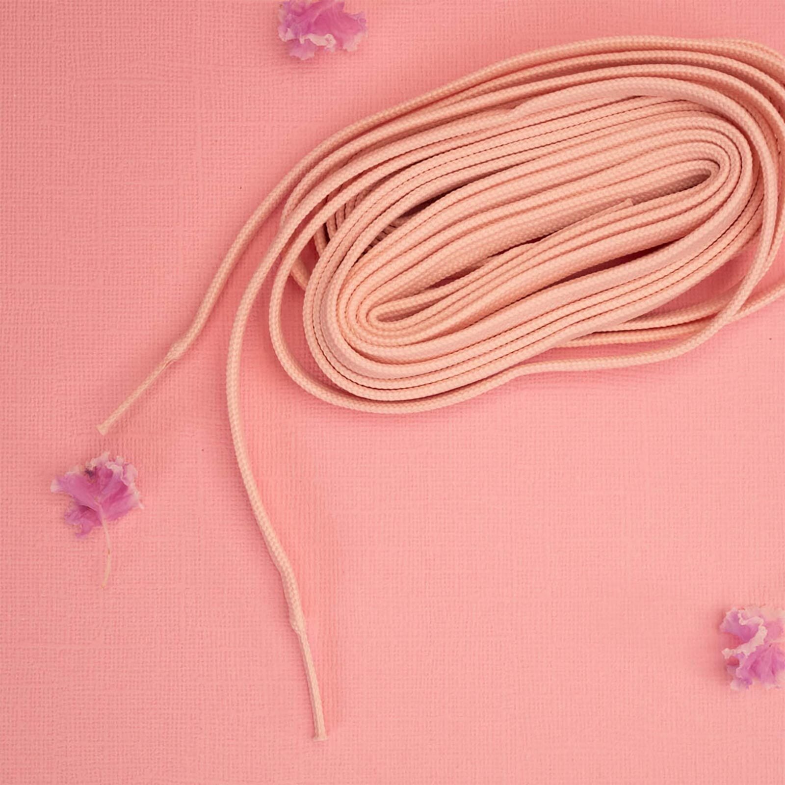 Roll Waxed Skate Laces / Pastel Pink