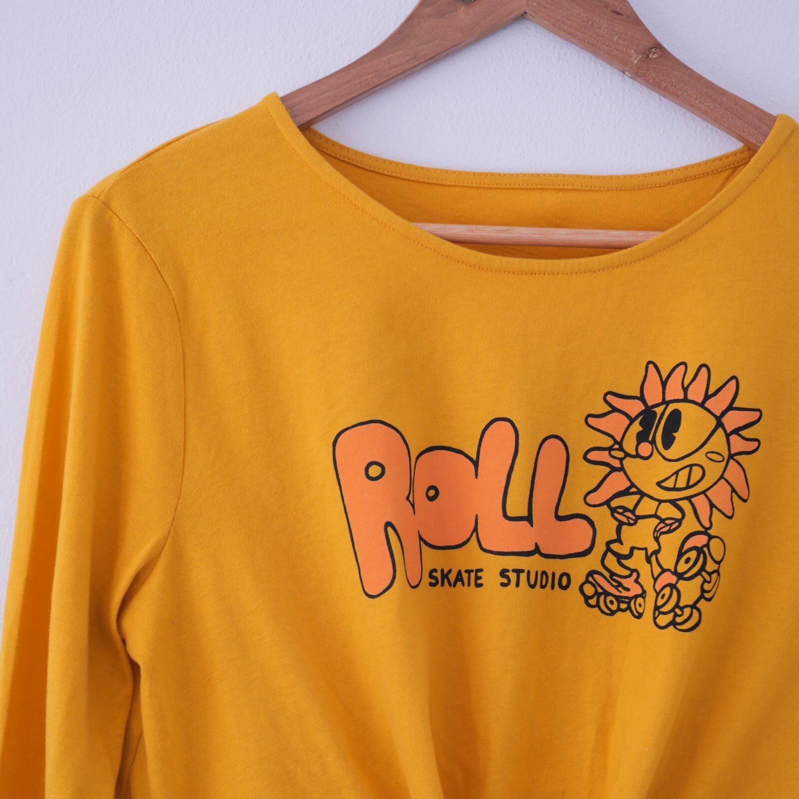 Roll Upcycled / Sunflower Long Sleeve Tee / Yellow / M