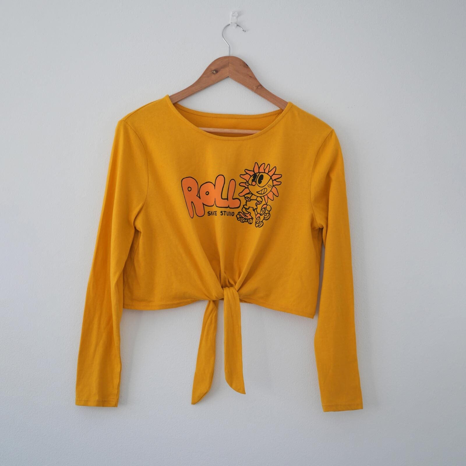 Roll Upcycled / Sunflower Long Sleeve Tee / Yellow / M