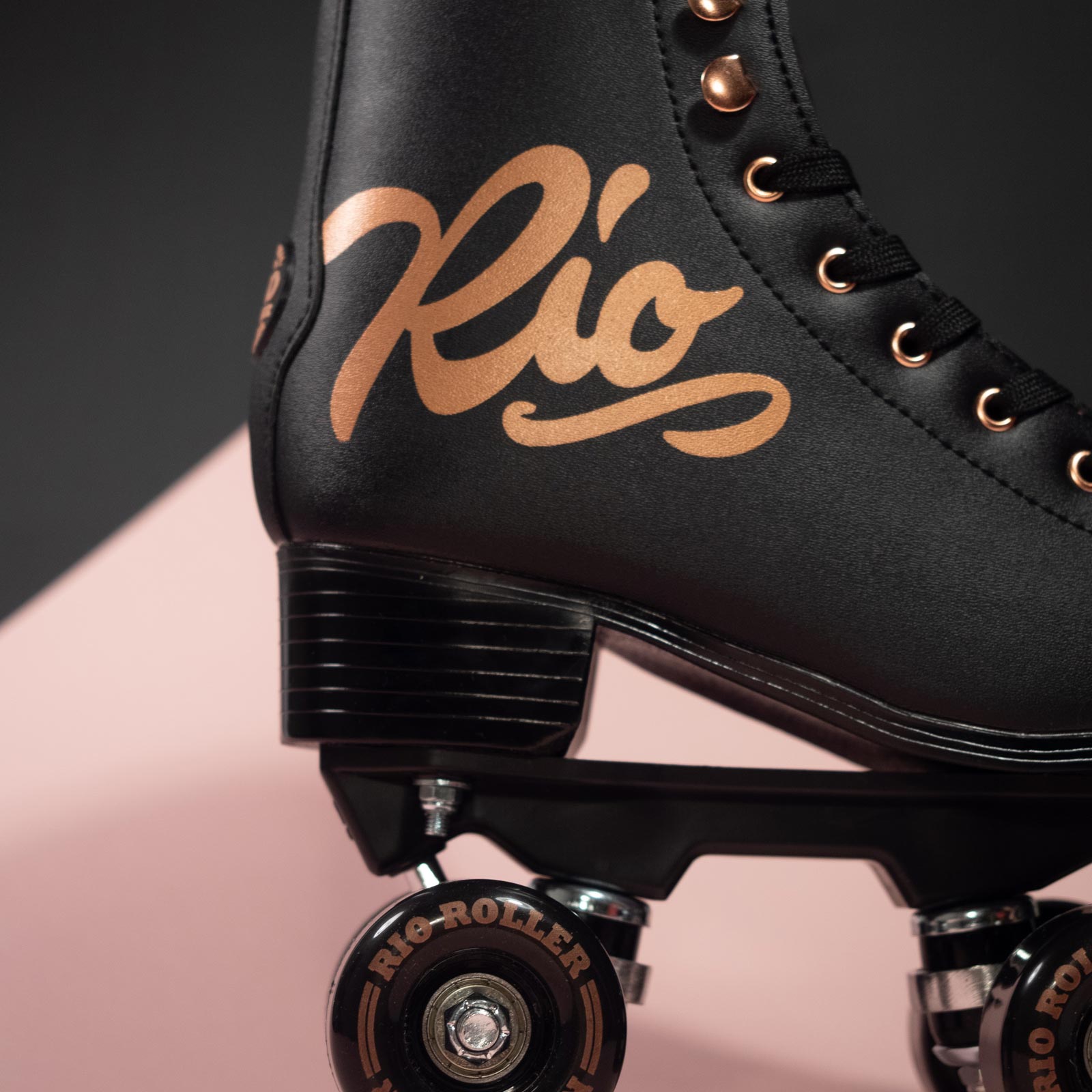 Rio Roller Script Skates / Rose Black