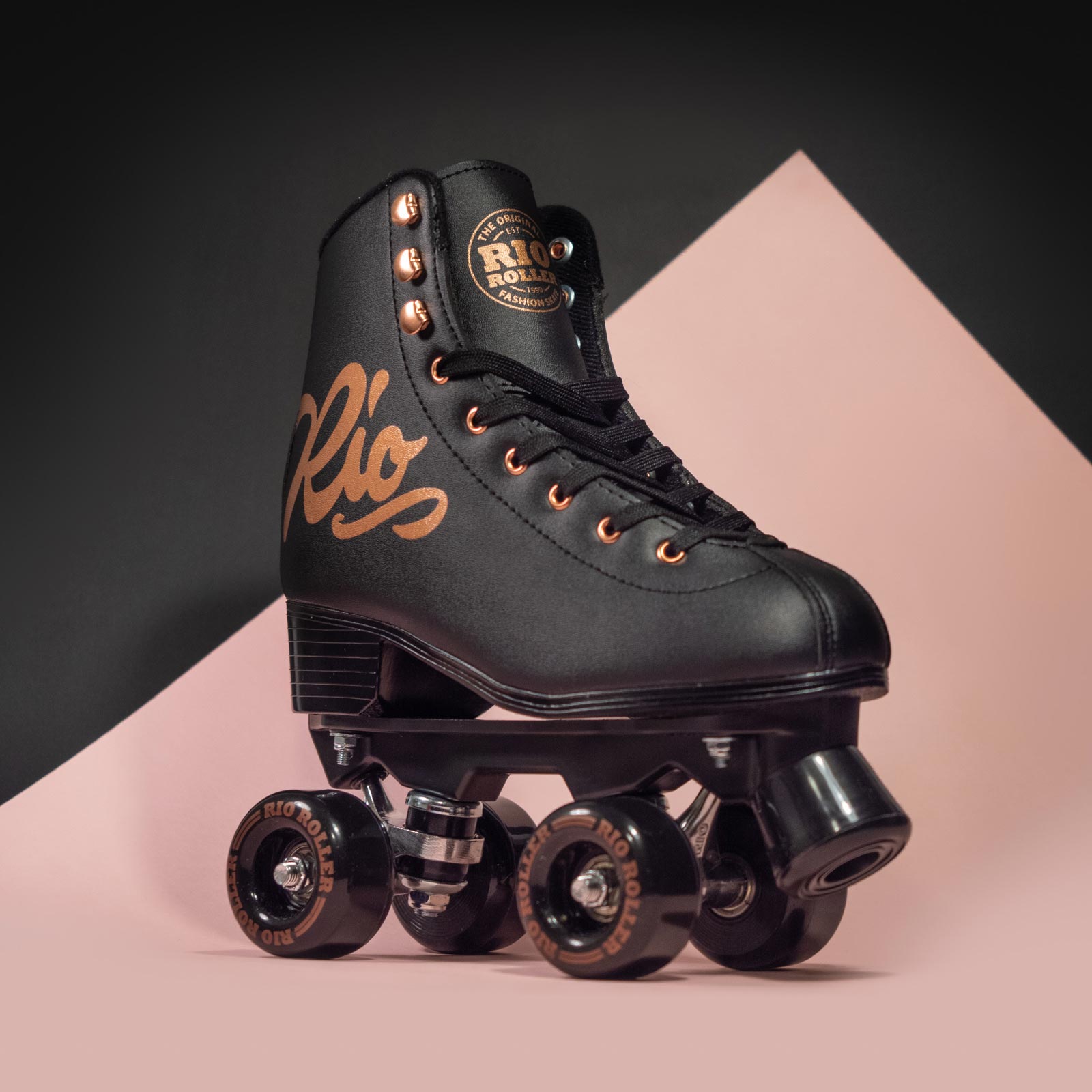 Rio Roller Script Skates / Rose Black