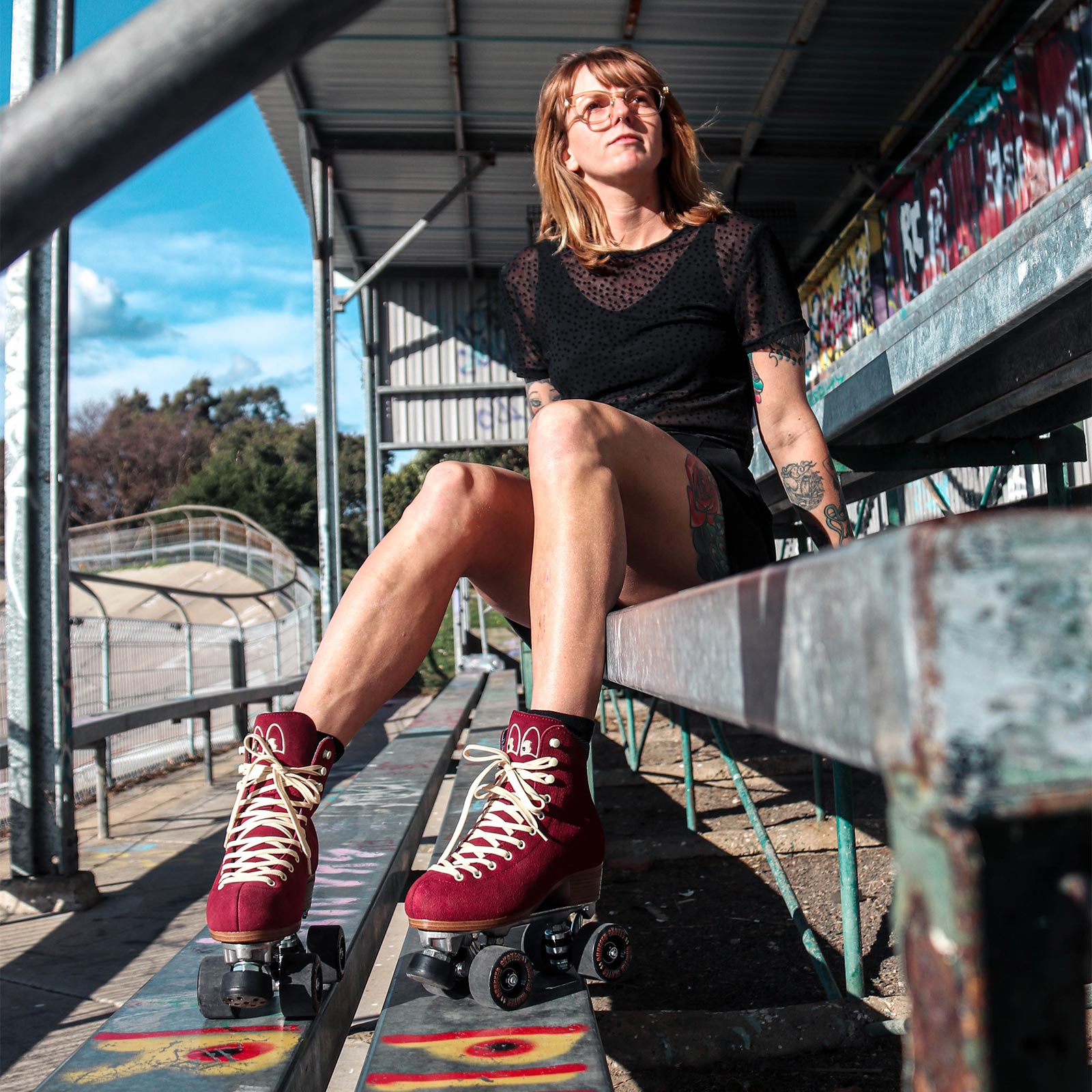 Chuffed Wanderer Roller Skates / Burgundy